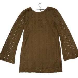 NWT Vici Summer of Diane green /brown mini Dress size Medium